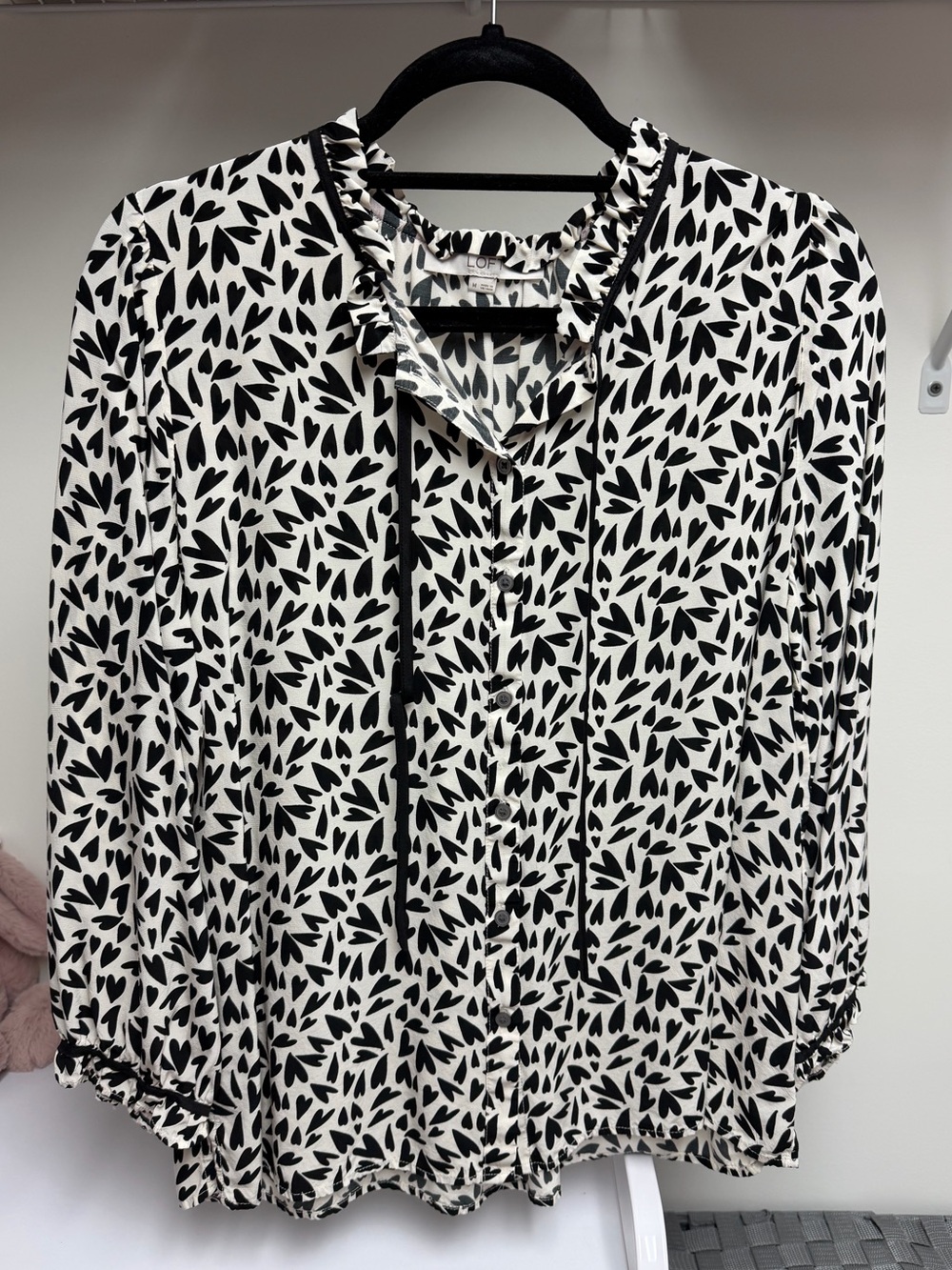 Loft heart print blouse